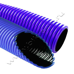 Двухслойная гофрированная труба 110 мм (синяя) для въездной группы