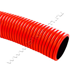 Двустенная гофрированная труба NASHORN d63мм (красная) для дренажной системы