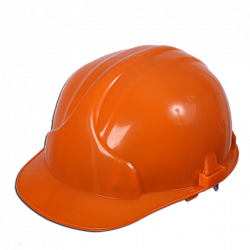 Каска строительная (оранжевая) 