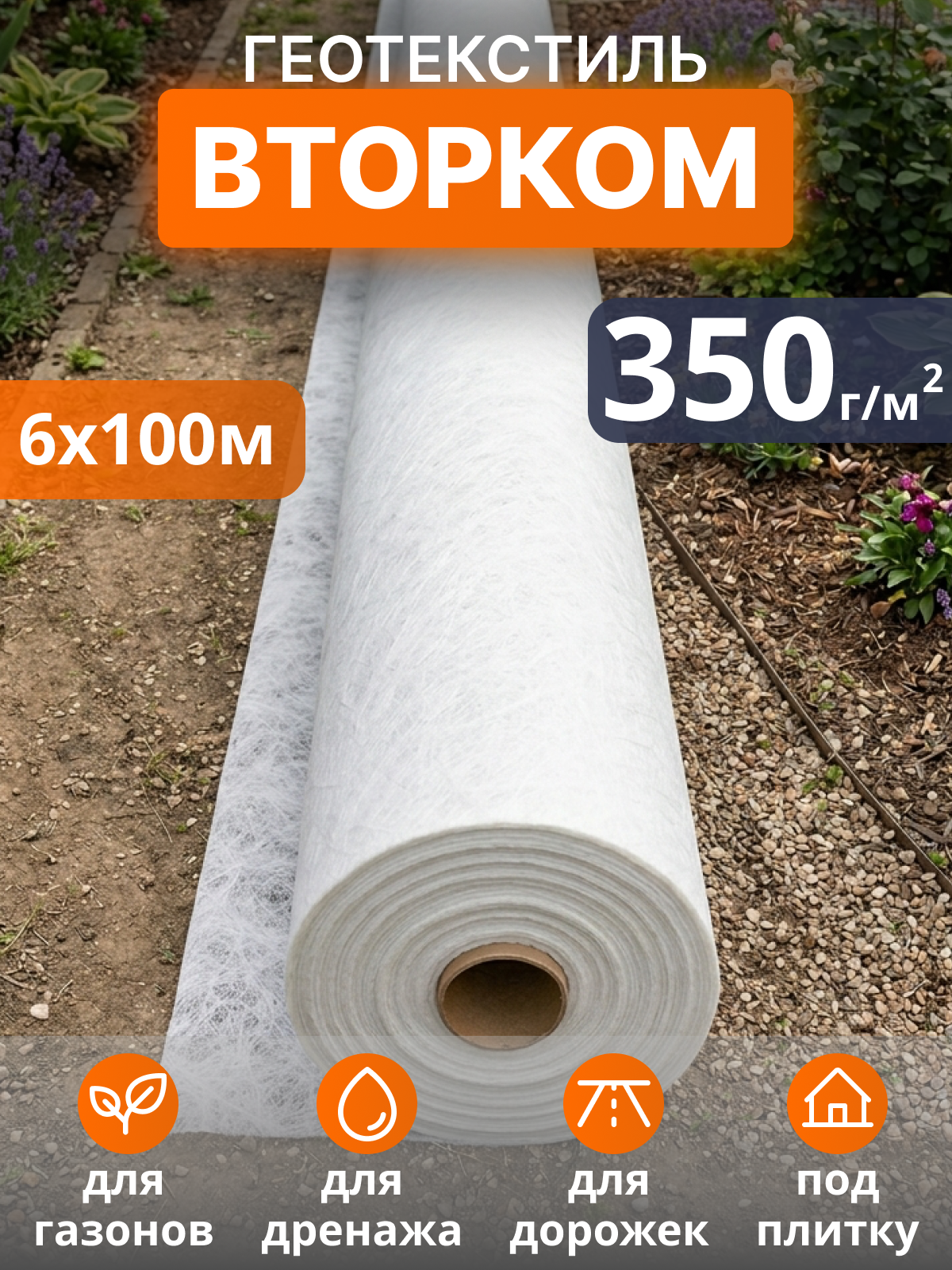 Геотекстиль ВторКом 350