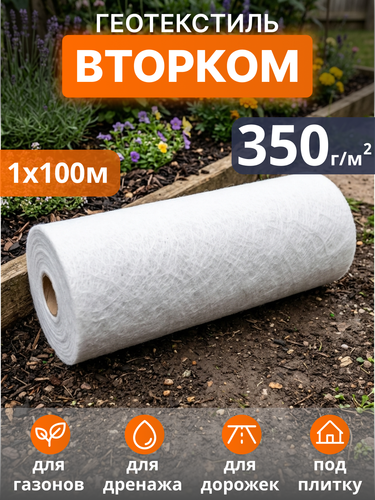 Геотекстиль ВторКом 350