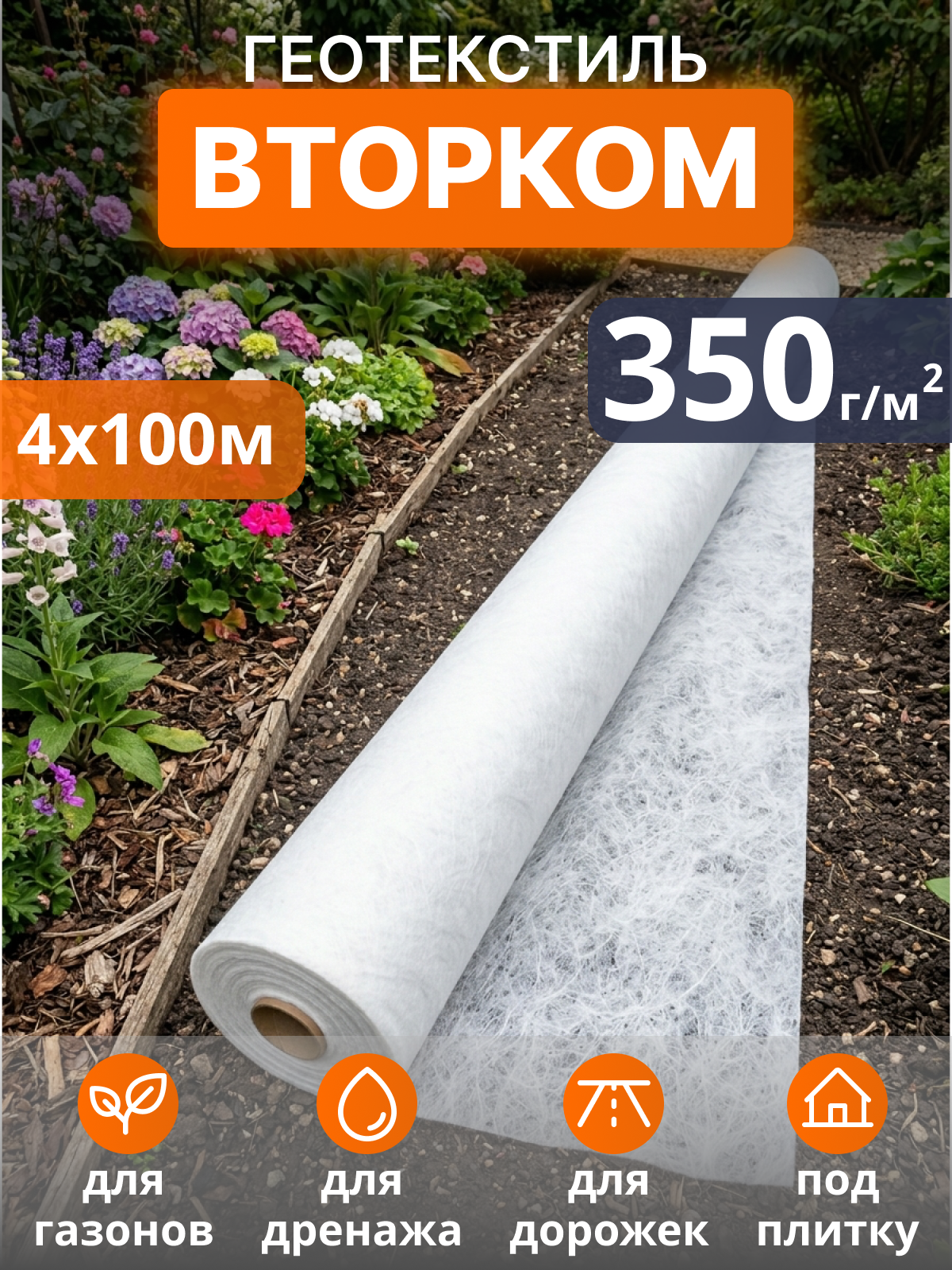 Геотекстиль ВторКом 350