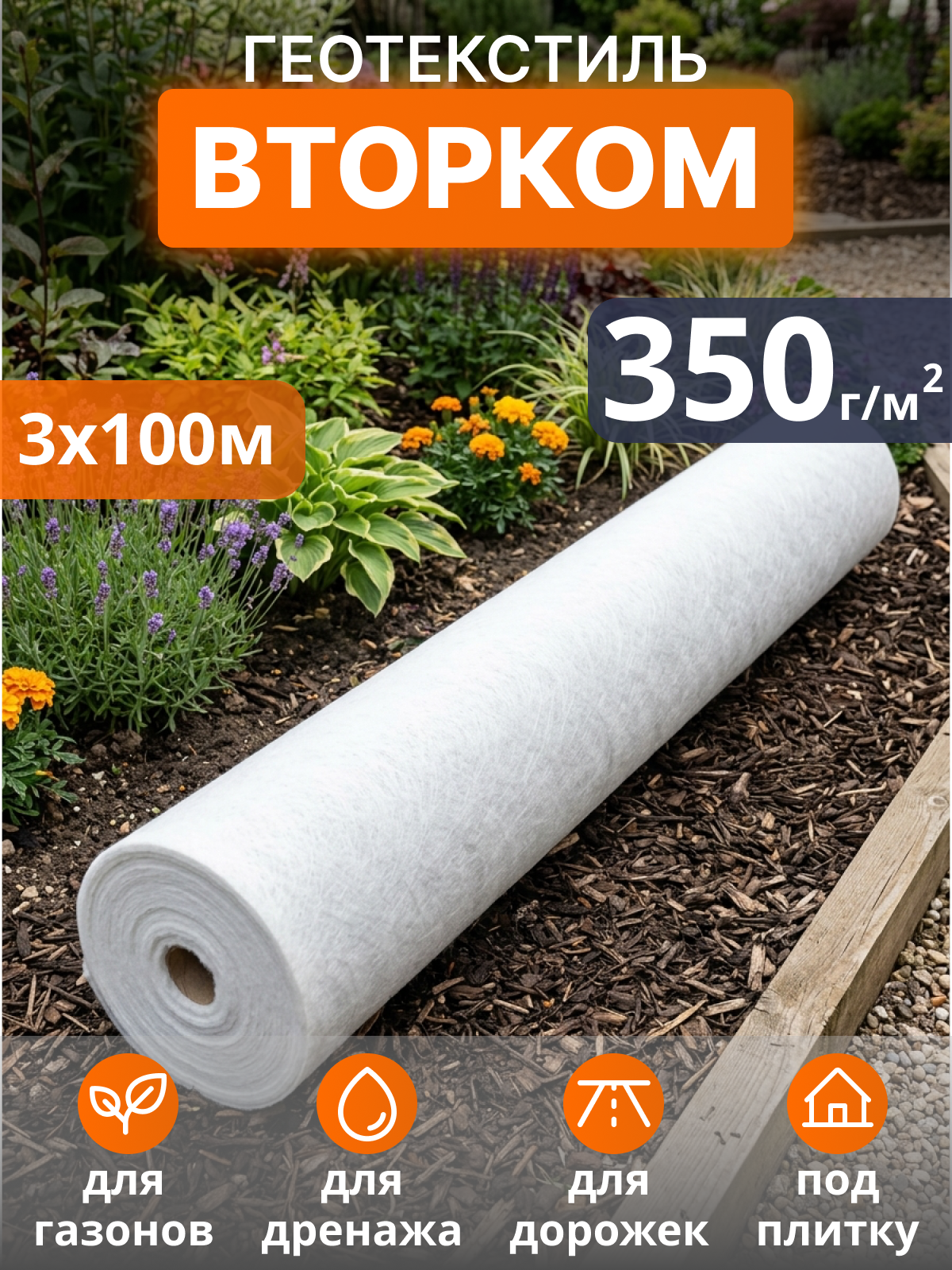 Геотекстиль ВторКом 350