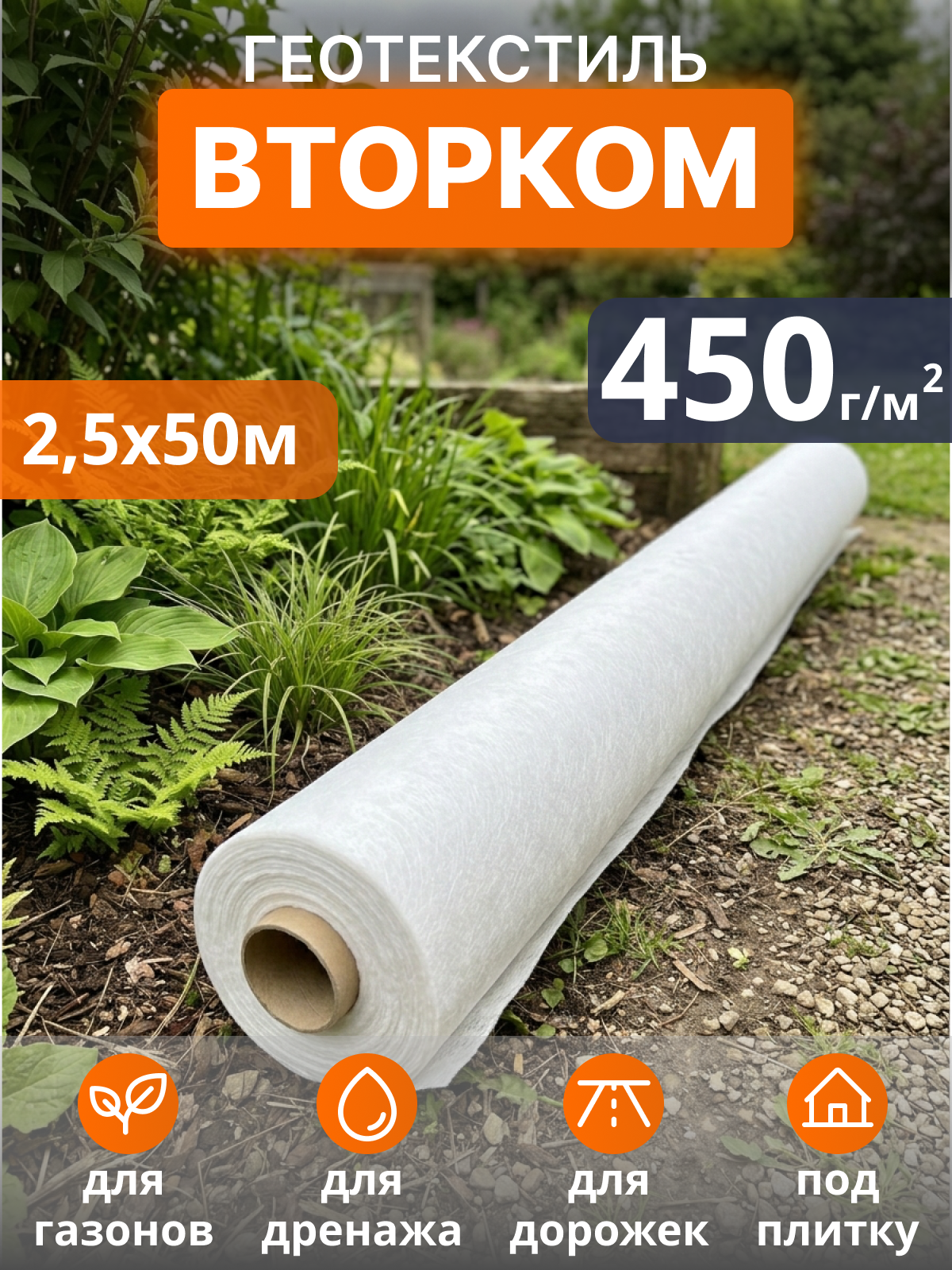 Геотекстиль ВторКом 450