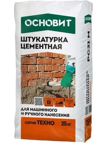 ТЕХНО PC21 M штукатурка цементная ОСНОВИТ