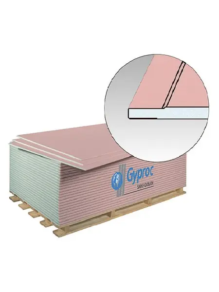 Гипсокартон огнестойкий ГКЛО, 12,5х1200х2500 мм, Gyproc