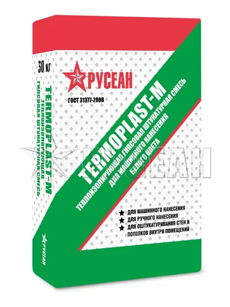 Гипсовая штукатурка для машинного нанесения TERMOPLAST-М